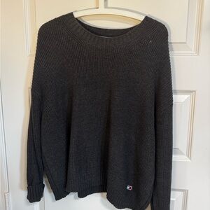 Tommy Hilfiger Women's Charcoal Crew Neck Sweater
